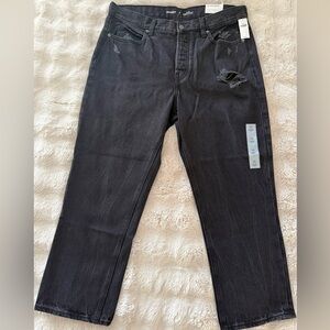 Old Navy High-Rise Slouchy Straight Crop Jean – Black – Women’s Size 12-NWT